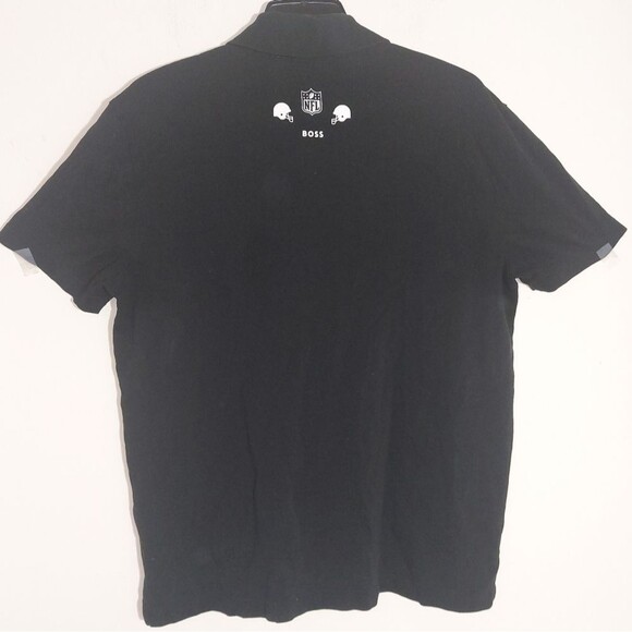EUC BOSS X NFL Men's Pique Cotton Miami Dolphins Punter Polo Black/Aqua Size L - Picture 7 of 16